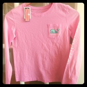 Vineyard Vines girls medium long sleeve whale Tee